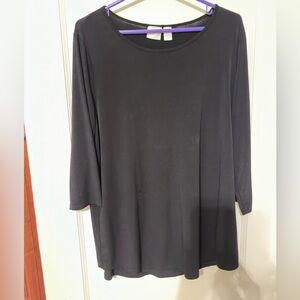 Chico's Elegant Black Long Sleeve Top
